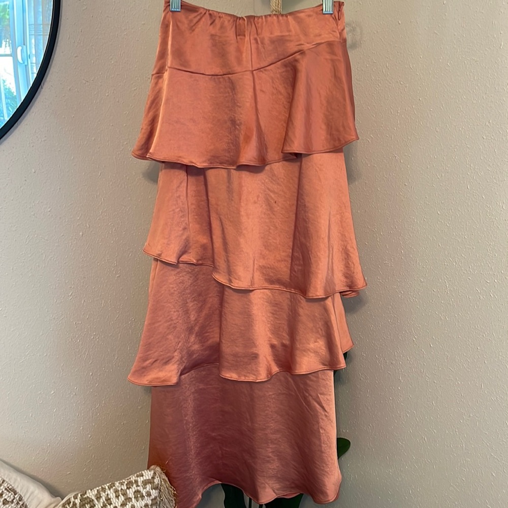 Salmon colored skirt